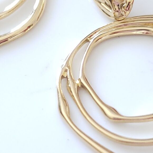 New! Zara Stainless Steel Hollow Earrings - Picture 5 of 11